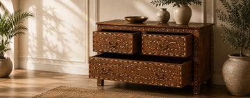 Bone Inlay Chest of Drawers