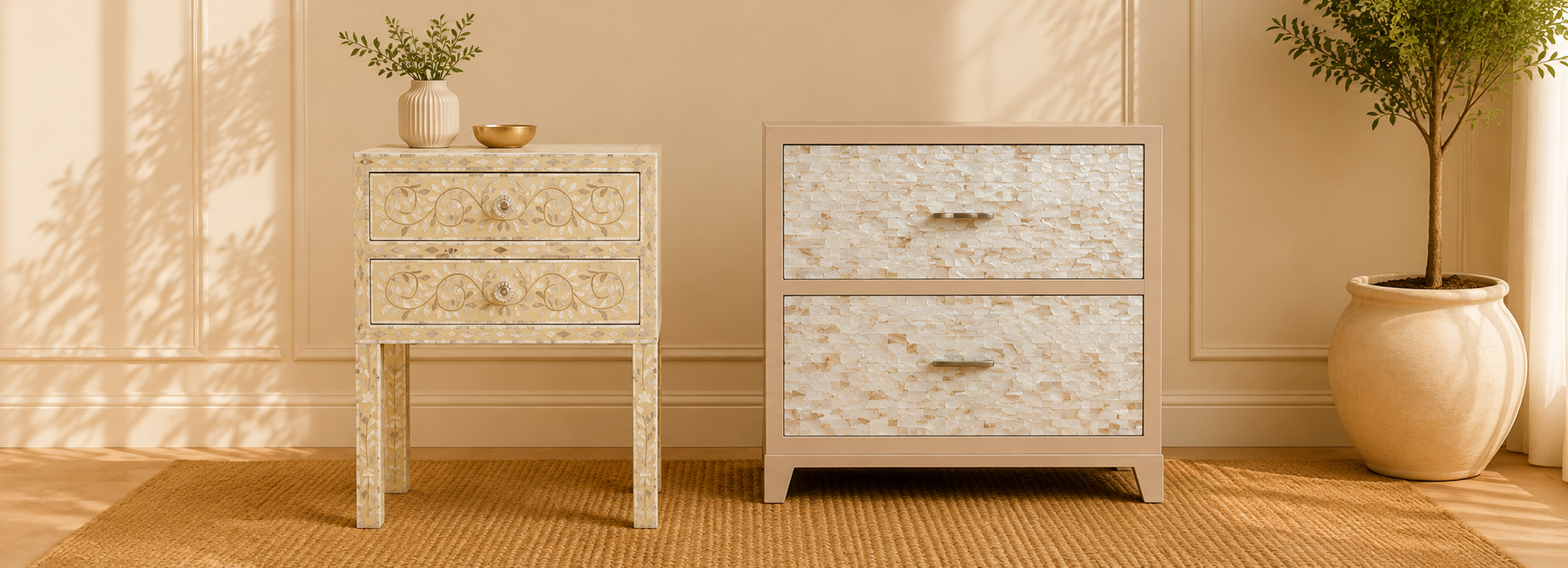 MOP Bedside Table