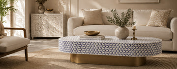 Bone Inlay Coffee Table