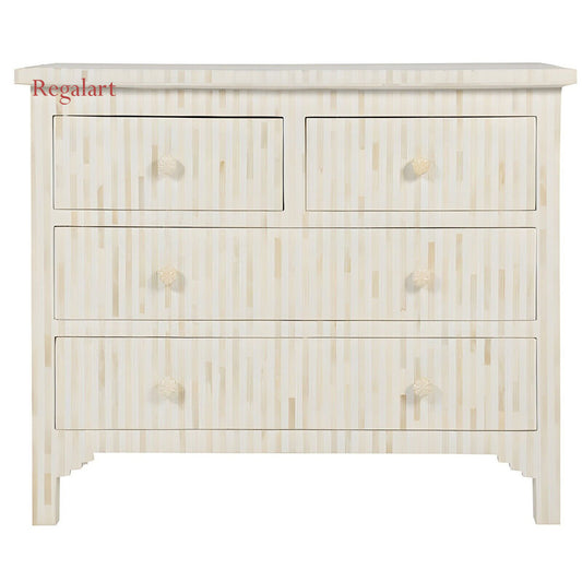 Chest of Drawers - White Bone Inlay