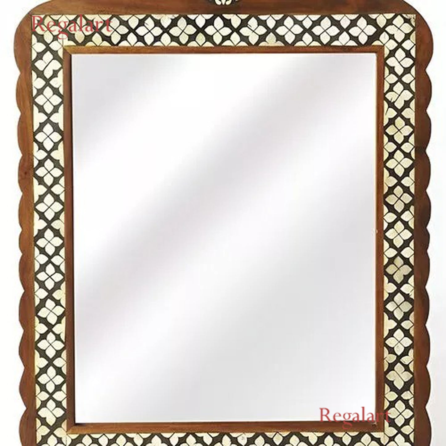 Handmade Bone Inlay Mirror frame for bedroom Handmade wall decor Unique Pattern Home Decor Art