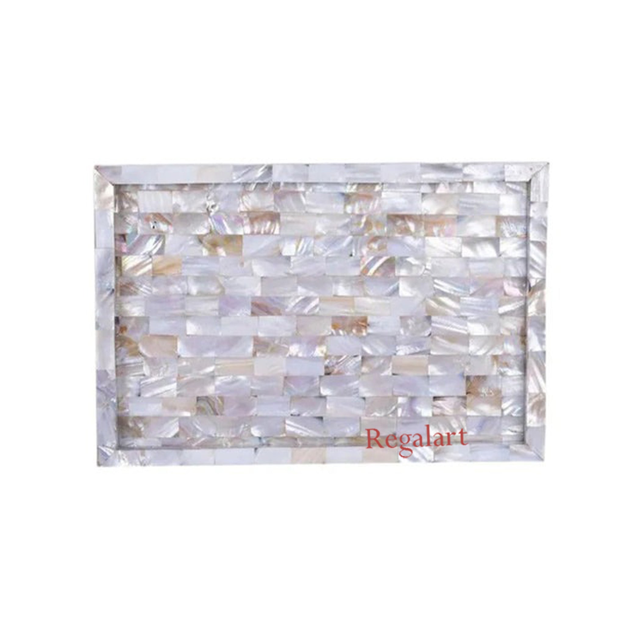 Mother of Pearl Serving Tray | Handmade Kitchen Decor Art