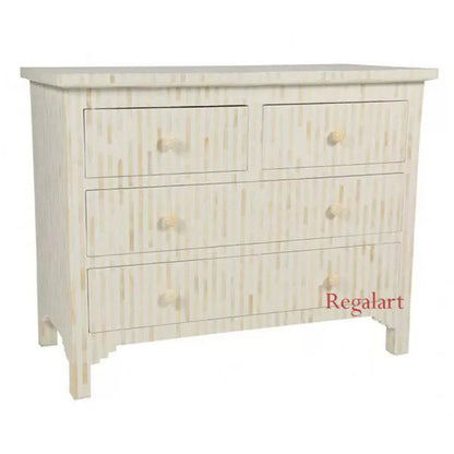 Chest of Drawers - White Bone Inlay