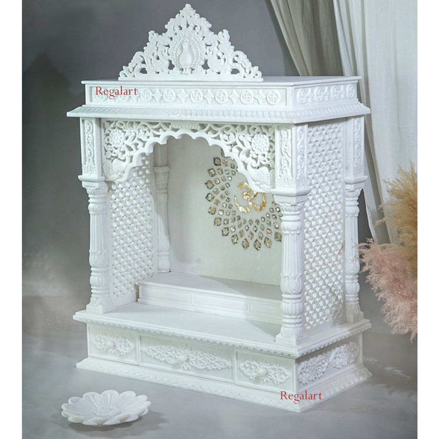 Marble temple for home decor white marble mandir