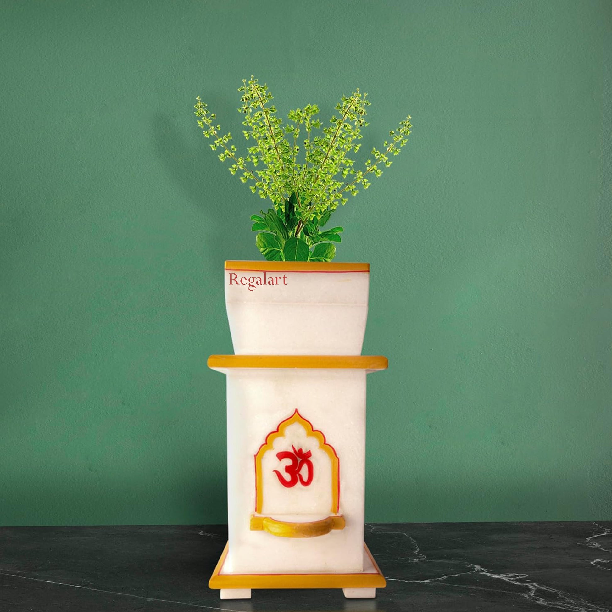 tulsi plant pot Marble Tulsi Planter Stand