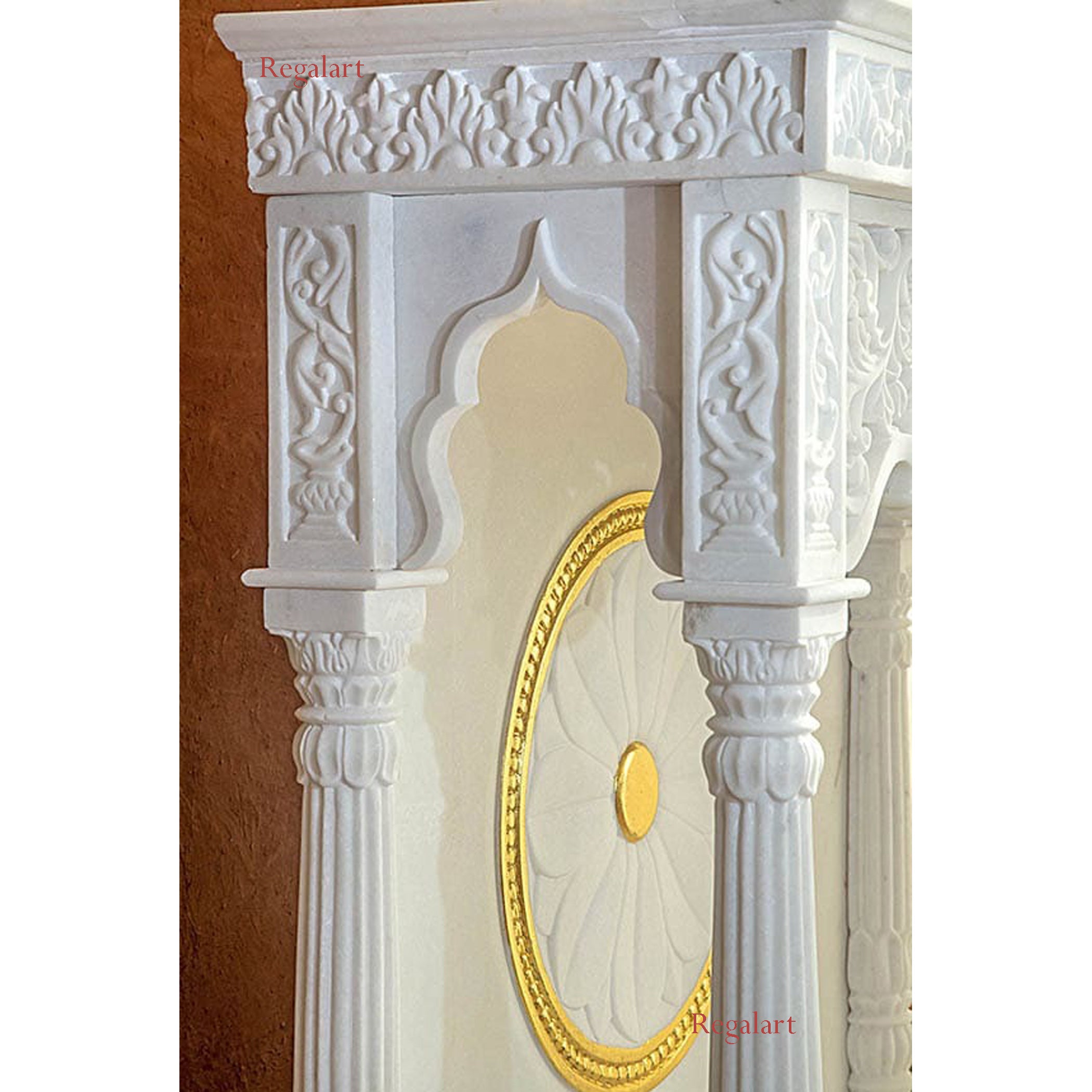 White Marble Mandir | Handmade Marble Temple Home Decor