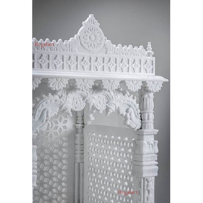 Handcrafted Vietnam Marble Stone Temple White Marble Mandir For Pooja, Home Décor