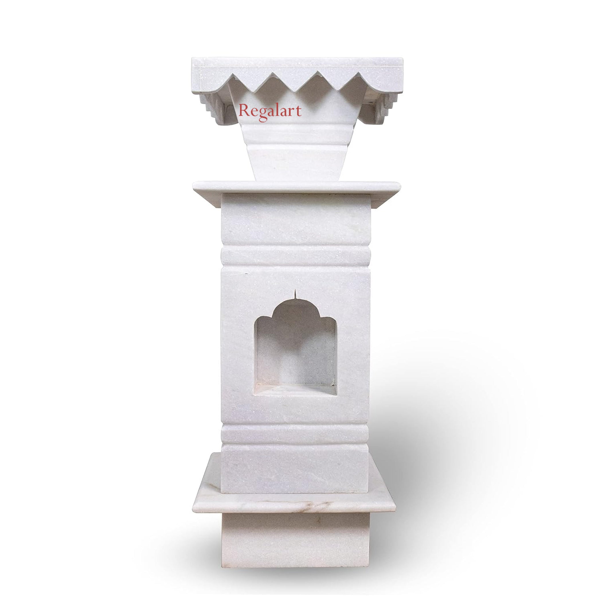 White Marble Tulsi Planter | Elegant Home Garden Decor Pot