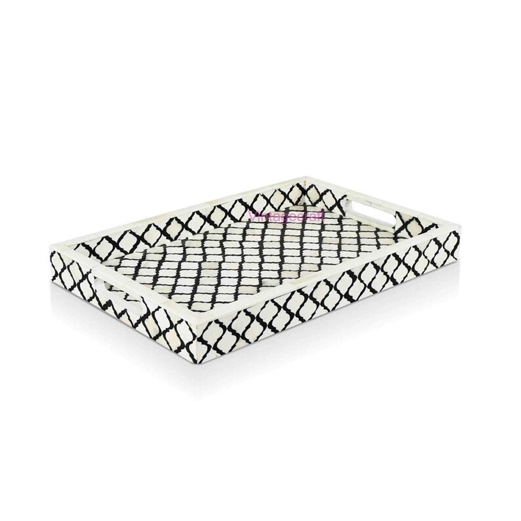 Handmade Resin Inlay Serving Tray – Decorative Tray for Home, Office & Gifting