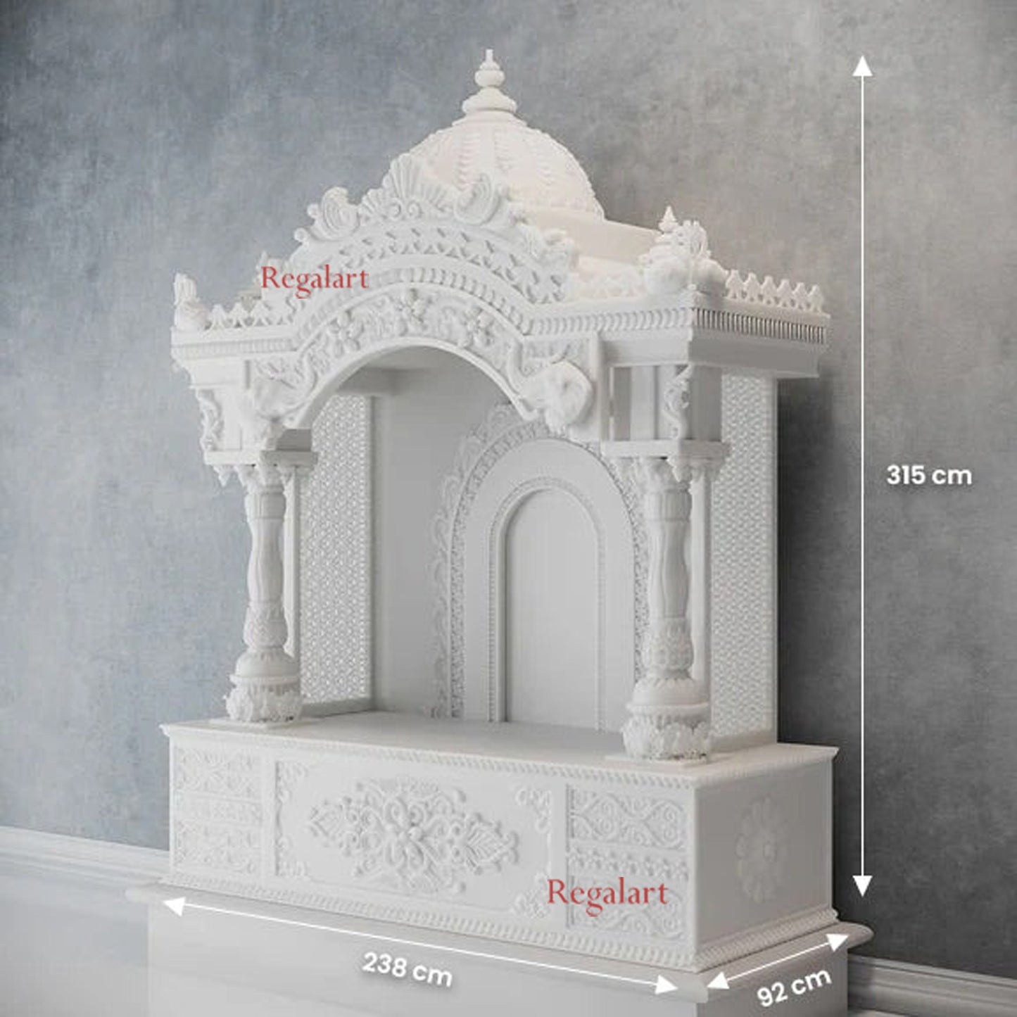 Elegant White Marble Temple for Home Decor | Handcrafted Pooja Room Mandir | Customizable God Shrine for Home & Office | Spiritual Décor Ideas"