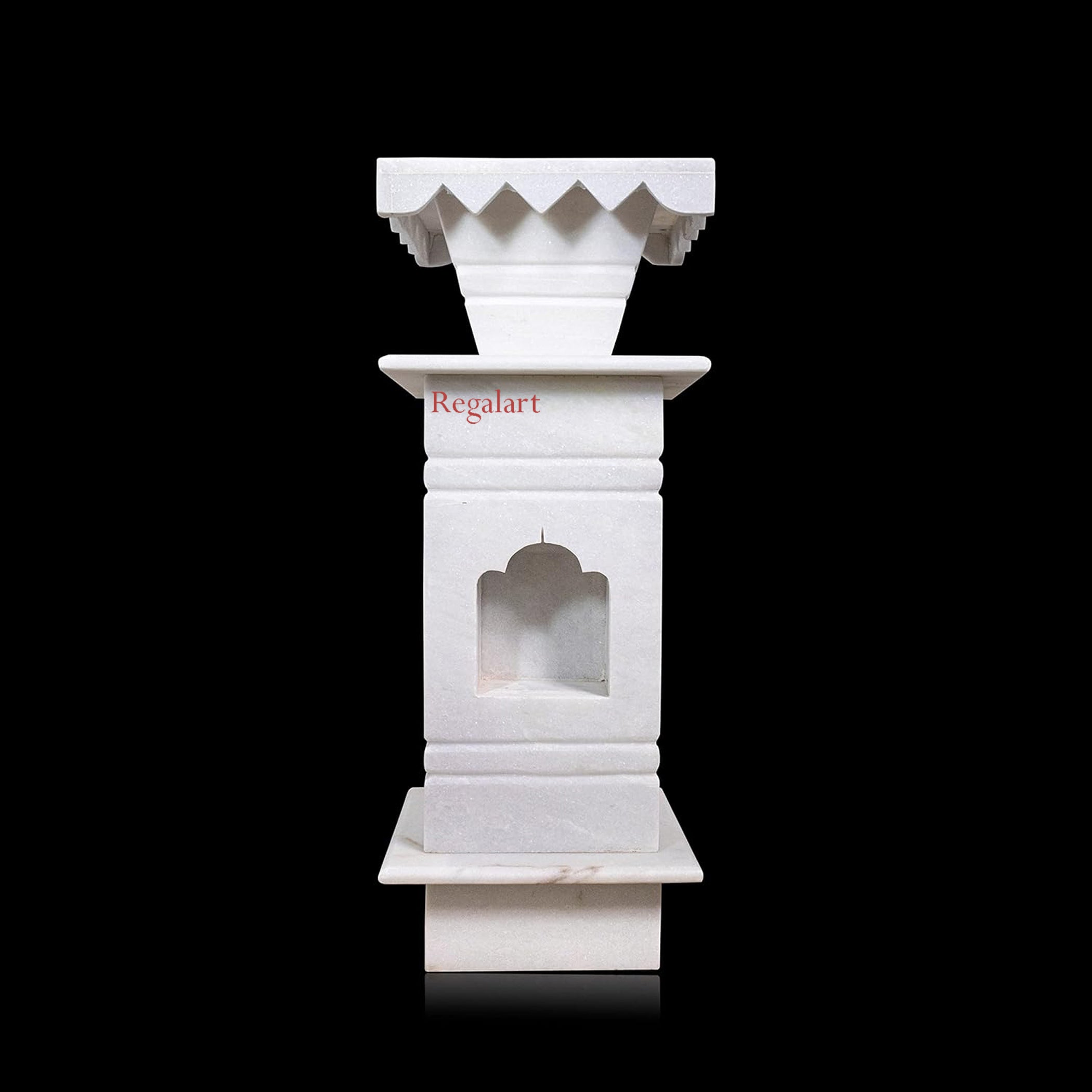 White Marble Tulsi Planter | Elegant Home Garden Decor Pot