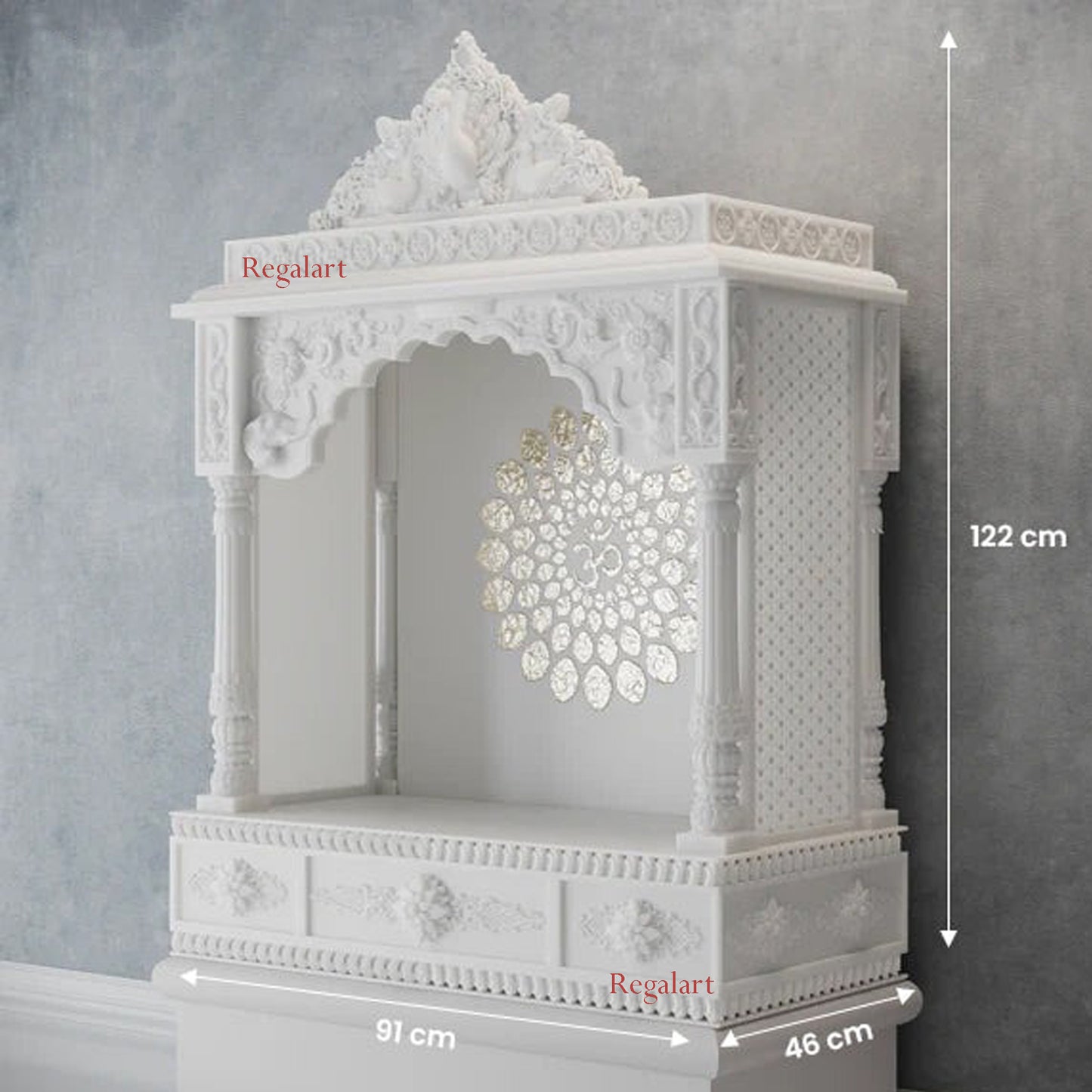 Marble temple for home decor white marble mandir