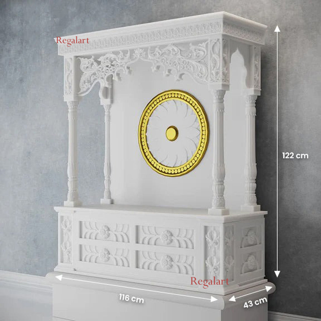 White Marble Mandir | Handmade Marble Temple Home Decor