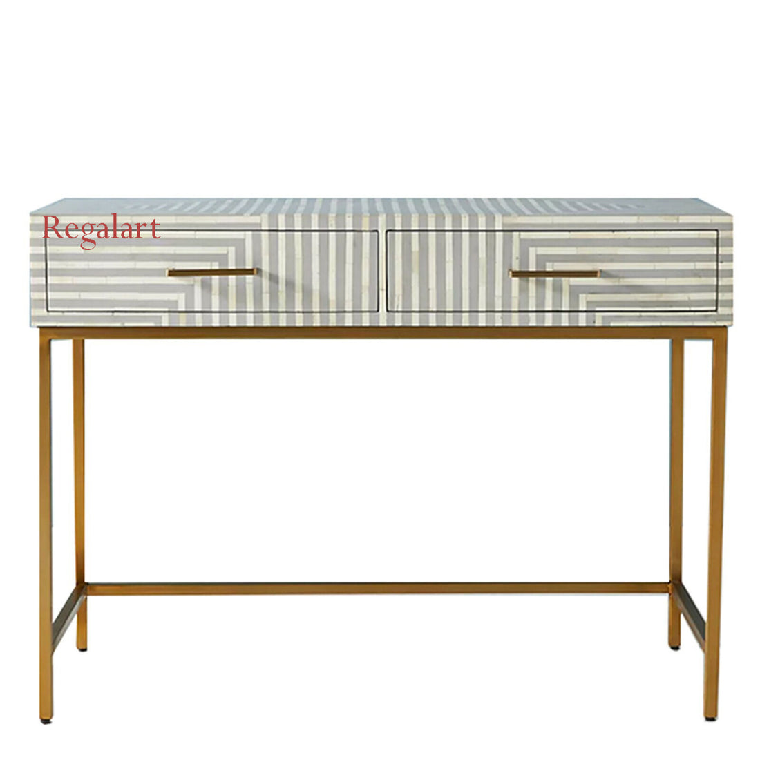 Luxury Grey Bone Inlay Console Table | Luxury Home Decor