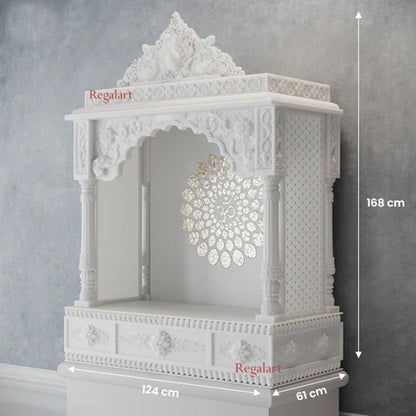 Marble temple for home decor white marble mandir