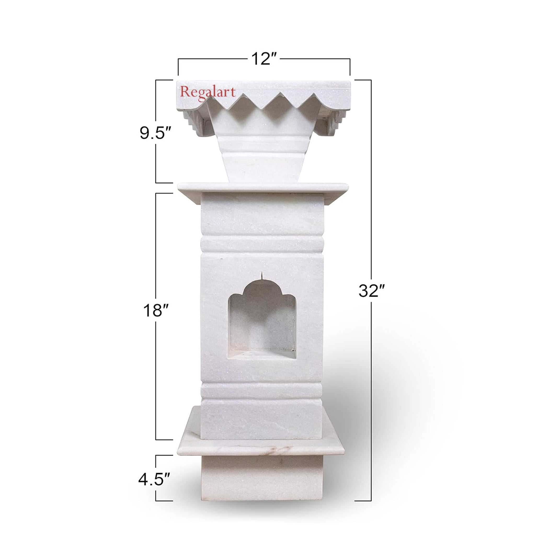 White Marble Tulsi Planter | Elegant Home Garden Decor Pot