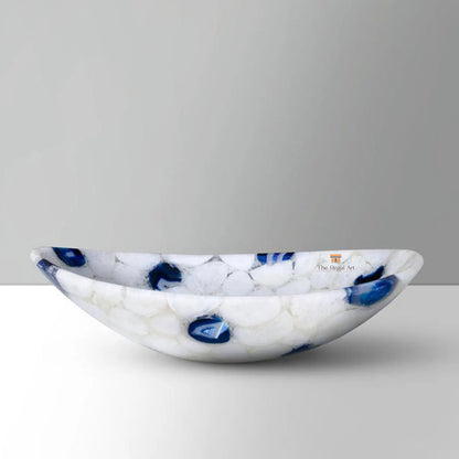 Luxury Agate Bathroom Sink: Polished Crystal Gemstone Vessel