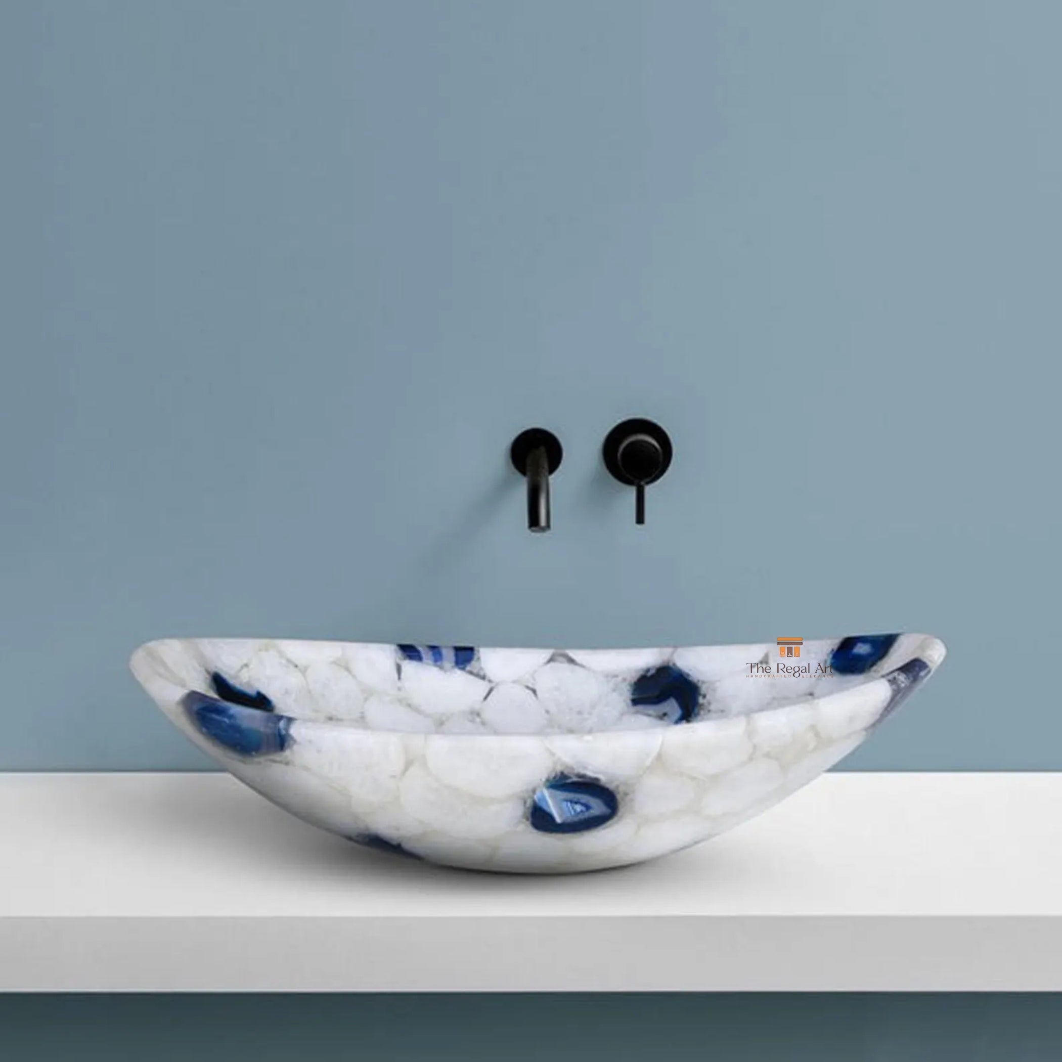 Luxury Agate Bathroom Sink | Polished Crystal Gemstone  Basin