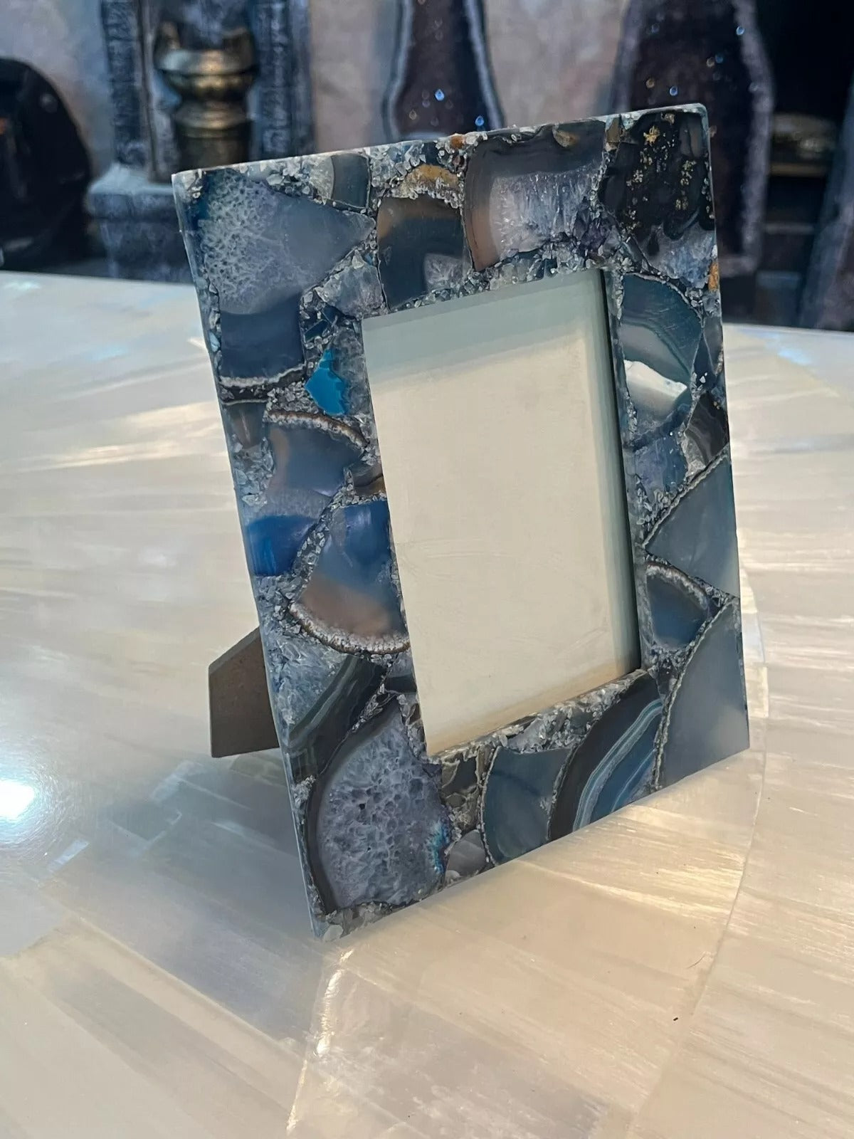 Photo Frame – Semi-Precious Blue Brazil Agate Gifts