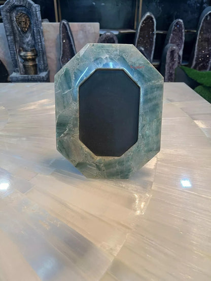 Green Aventurine Photo Frame, Octagonal Frame Gemstone Home Decor Gifts