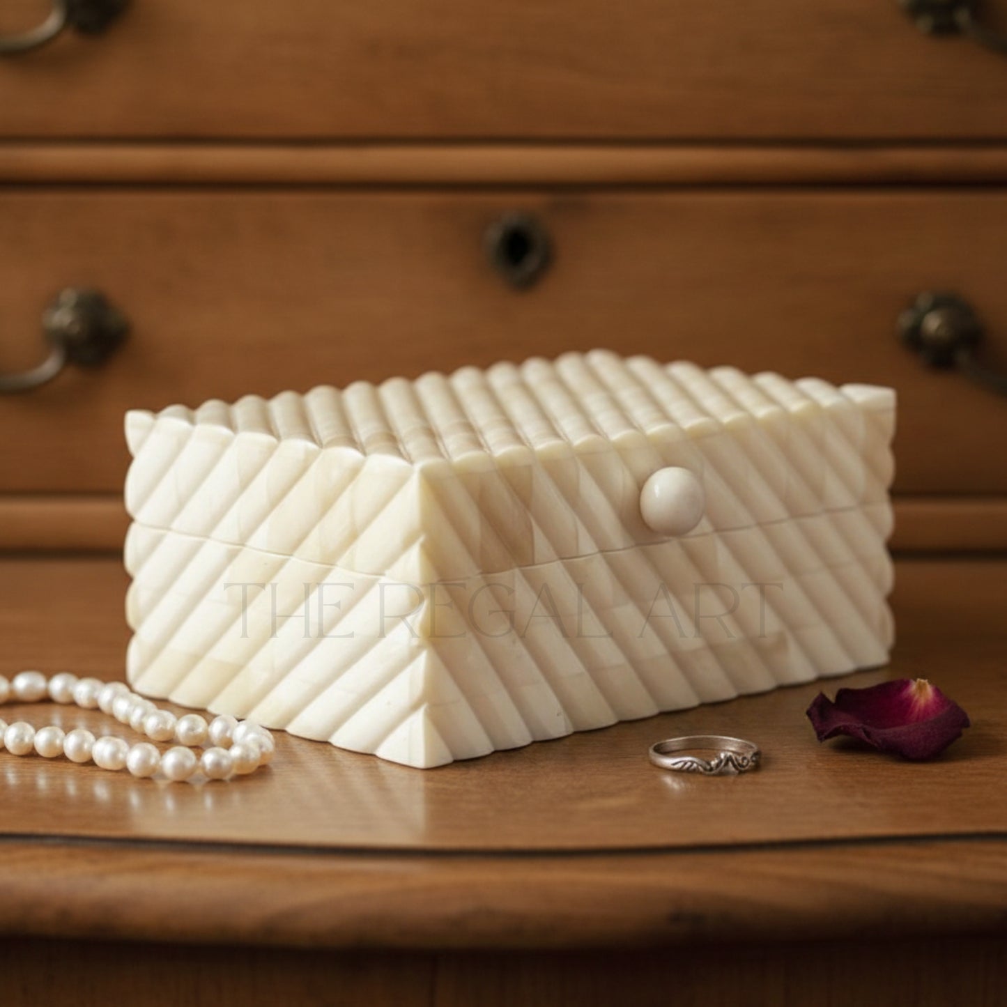 Handmade Bone Inlay Trinket Box | Luxury Decorative Storage