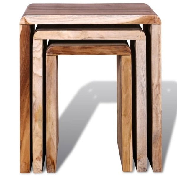 Wooden-handmade end table/side table/nesting table combo furniture