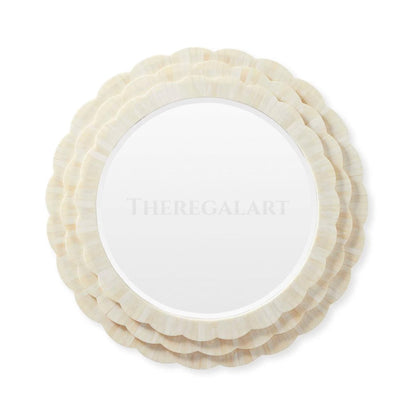 Handmade Bone Inlay Mirror – Decorative Wall Mirror for Living Room, Bedroom, Bathroom