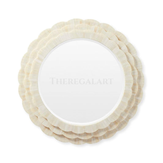 Handmade Bone Inlay Mirror – Decorative Wall Mirror for Living Room, Bedroom, Bathroom