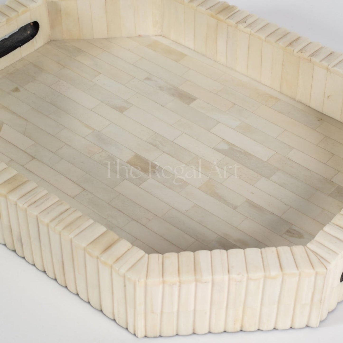 Bone Inlay Tray | Luxury Decorative Serving Tray for Coffee Table & Vanity