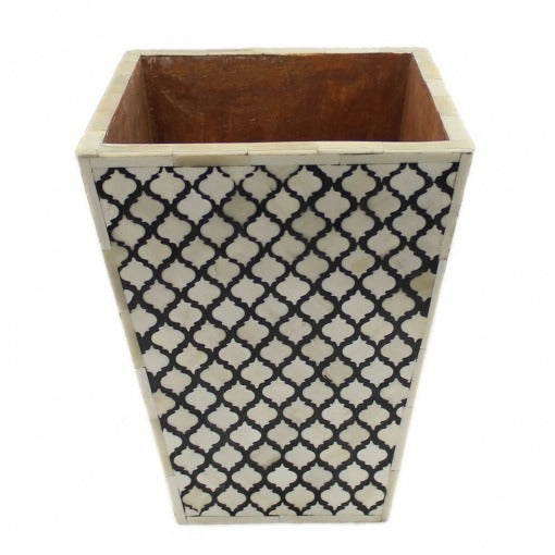 Bone Inlay Basket Handmade West Box Home Decor