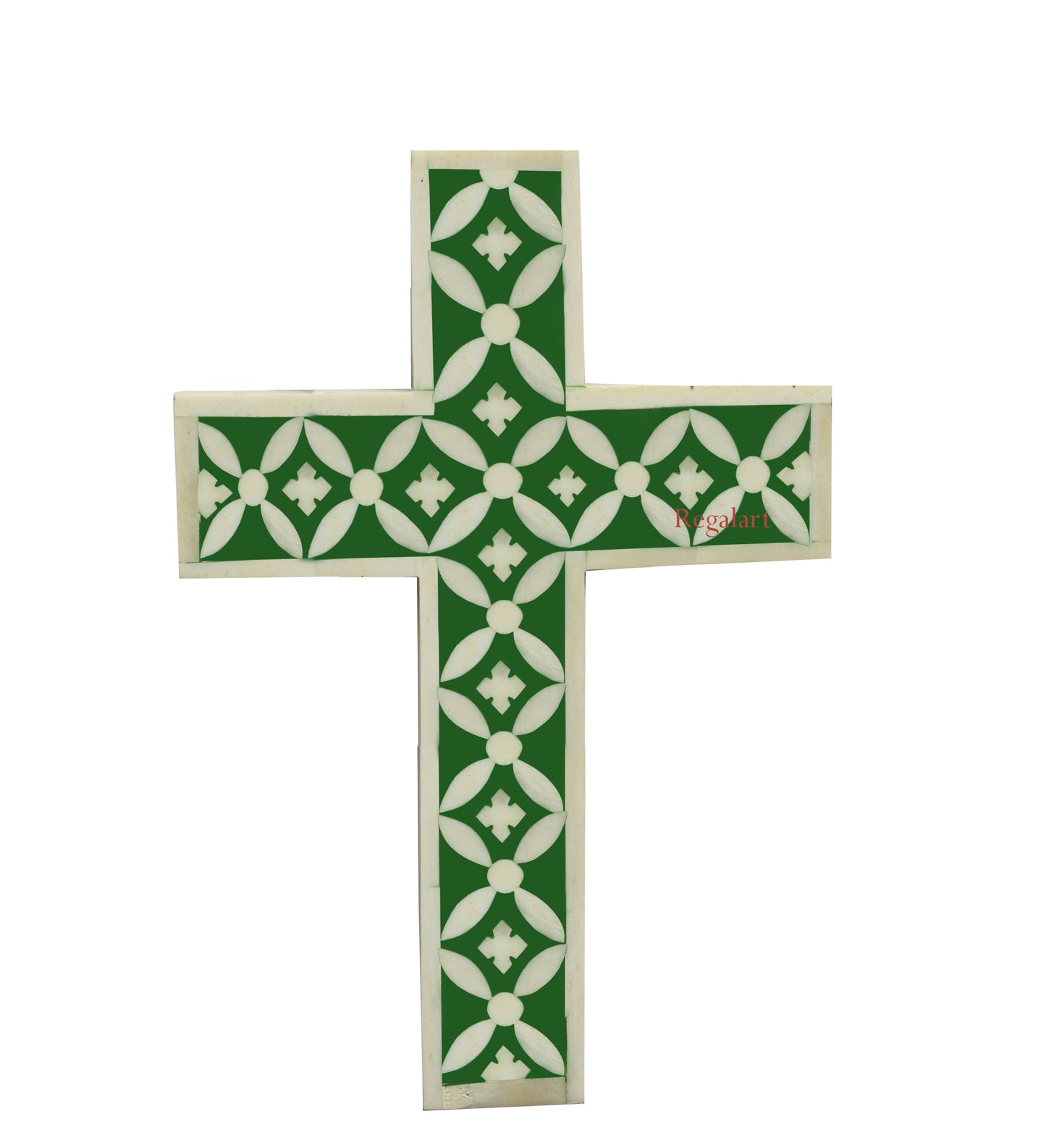 Bone Inlay Holy Cross Handmade Unique Pattern For Home Decor