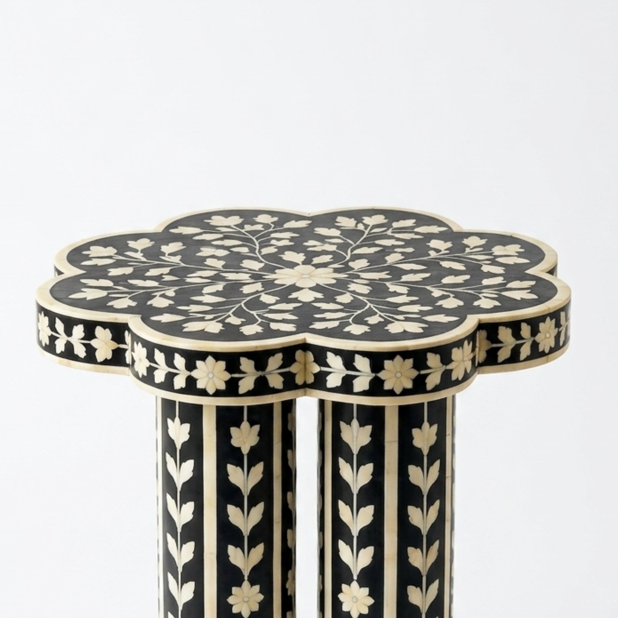 Handmade Bone Inlay SideTable | Luxury Home Decor