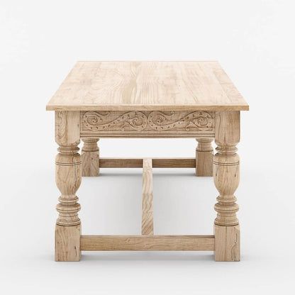 Rustic Solid Wooden Handmade Dining Table Furniture