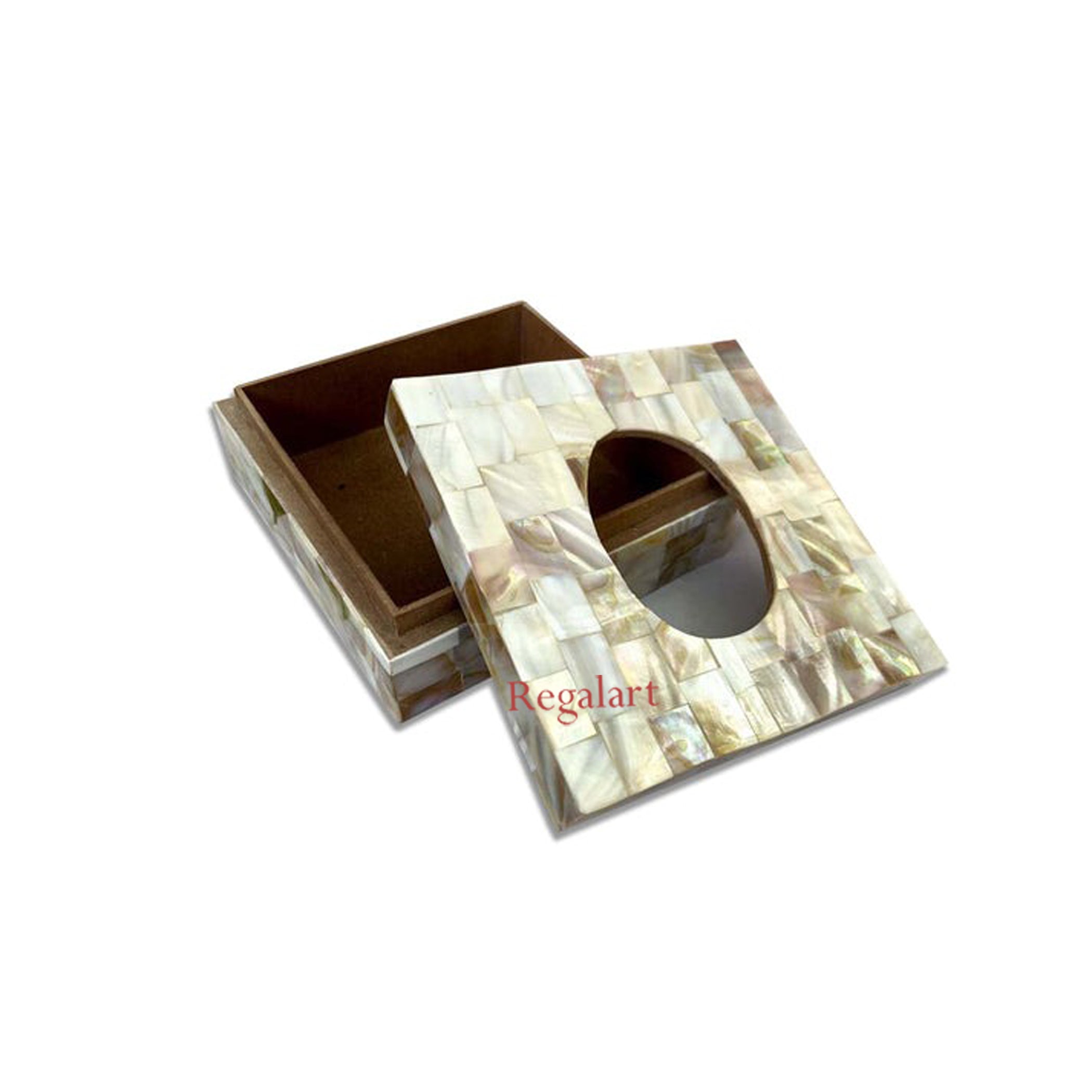 Mother of Pearl Tissue Box Handmade Decorative Cover
