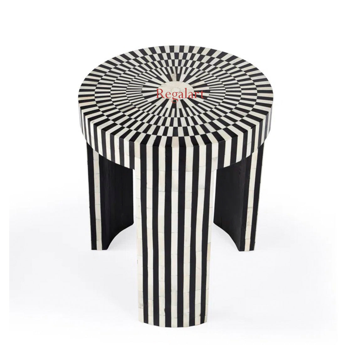 Handmade Bone Inlay Nightstad Table | End Stool Home Decor Art