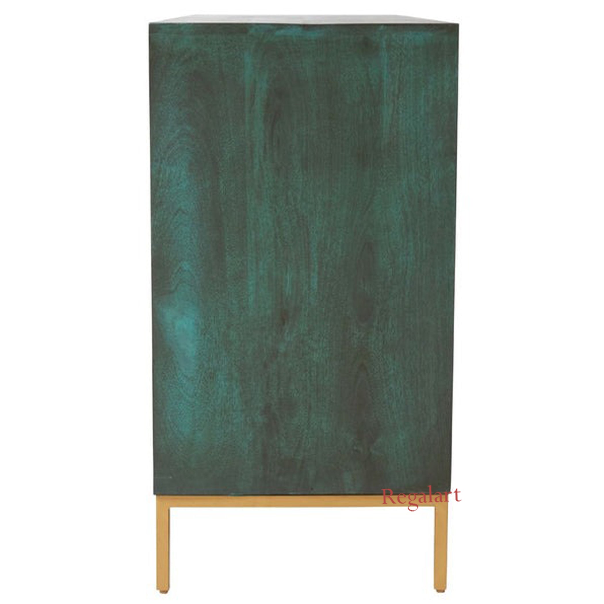 Handmade Green Bone Inlay Sideboard Cabinet Decor