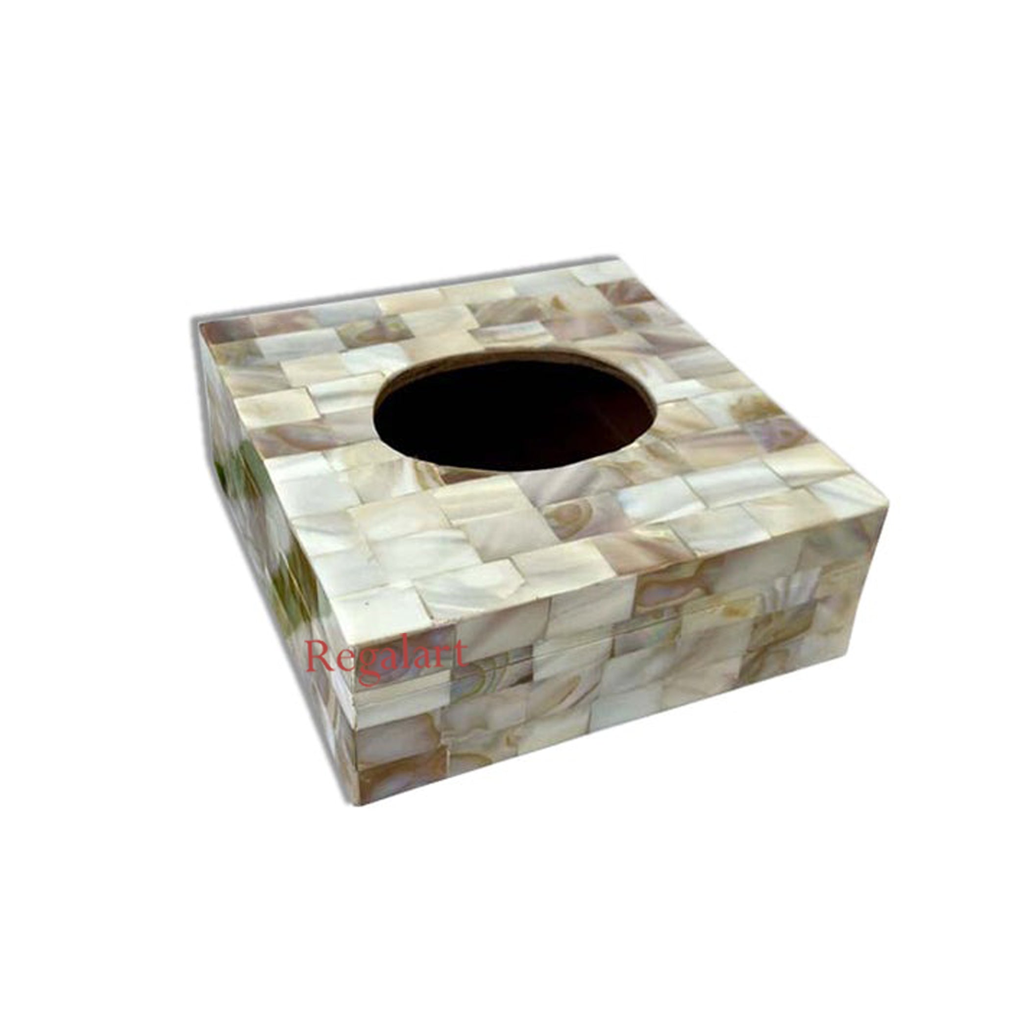 Mother of Pearl Tissue Box Handmade Decorative Cover