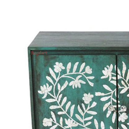 Mother of Pearl Cabinet with Flower Pattern for Home Decor