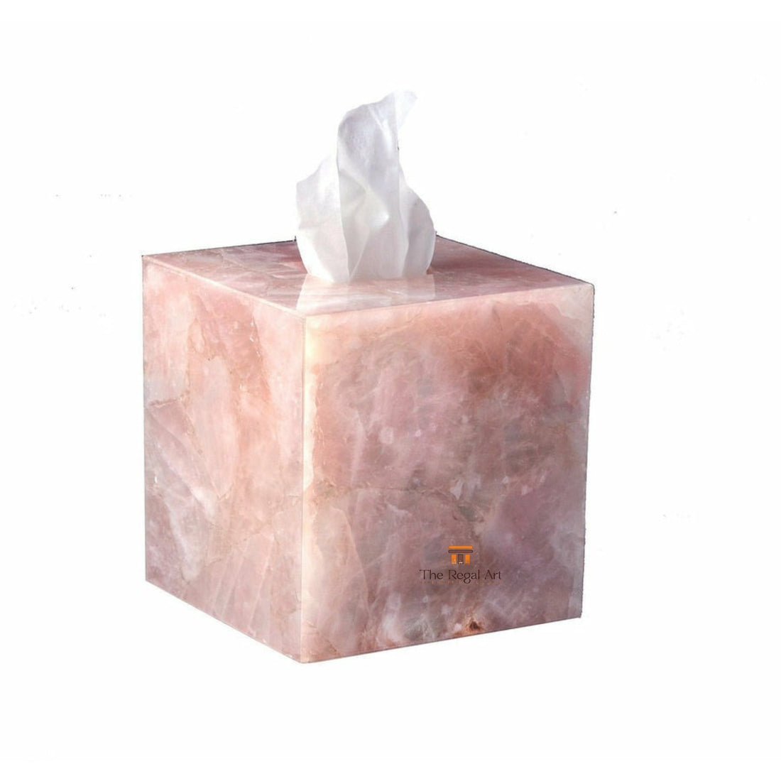 Handmade Rose Quartz Box Cover | Elegant Home Decor