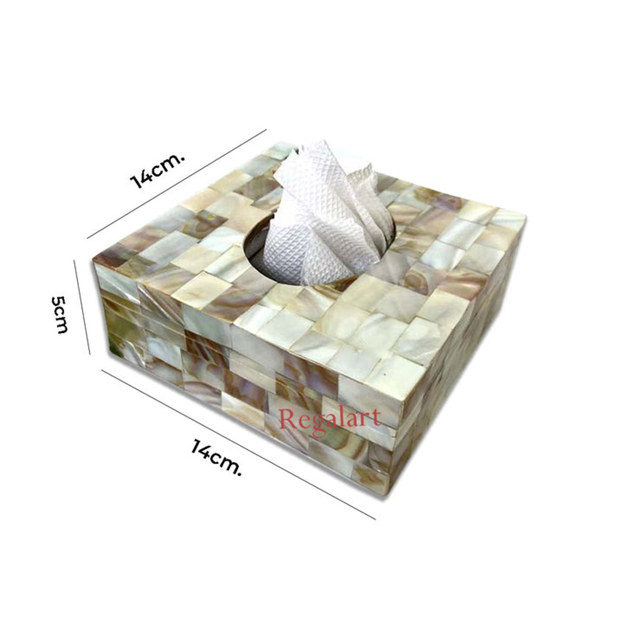 Mother of Pearl Tissue Box Handmade Decorative Cover