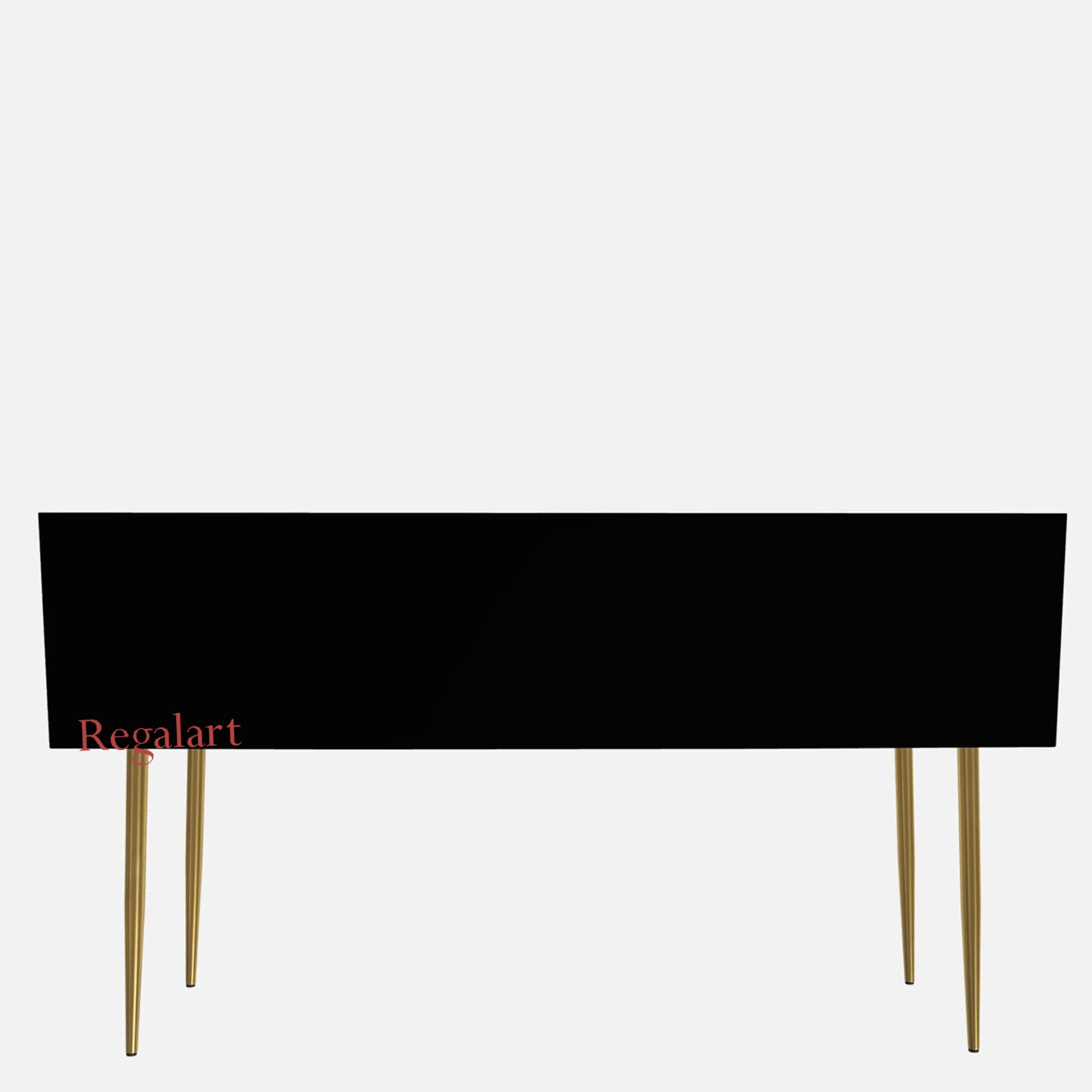Luxury Black Bone Inlay Waterfall Study Desk