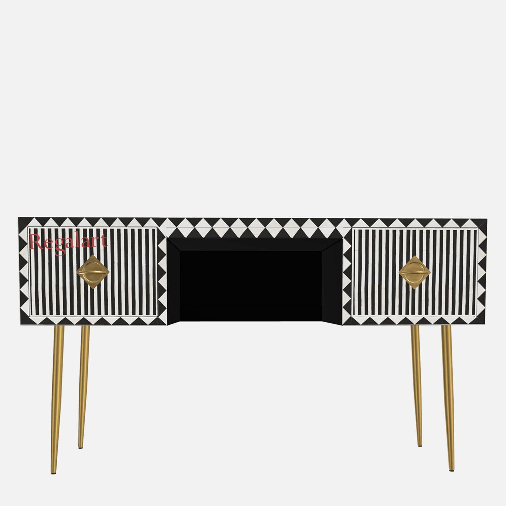 Luxury Bone Inlay Waterfall Study Desk | Handmade Home decor