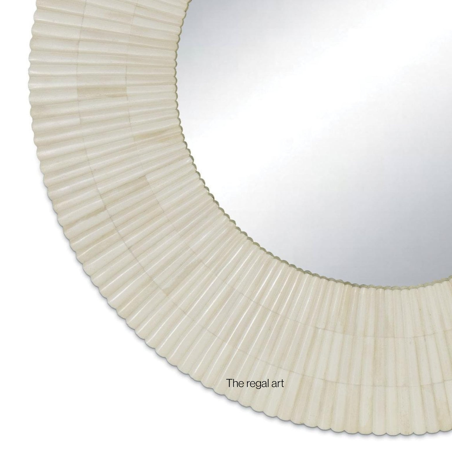 Handmade Bone Inlay Round Wall Mirror: Boho Decor
