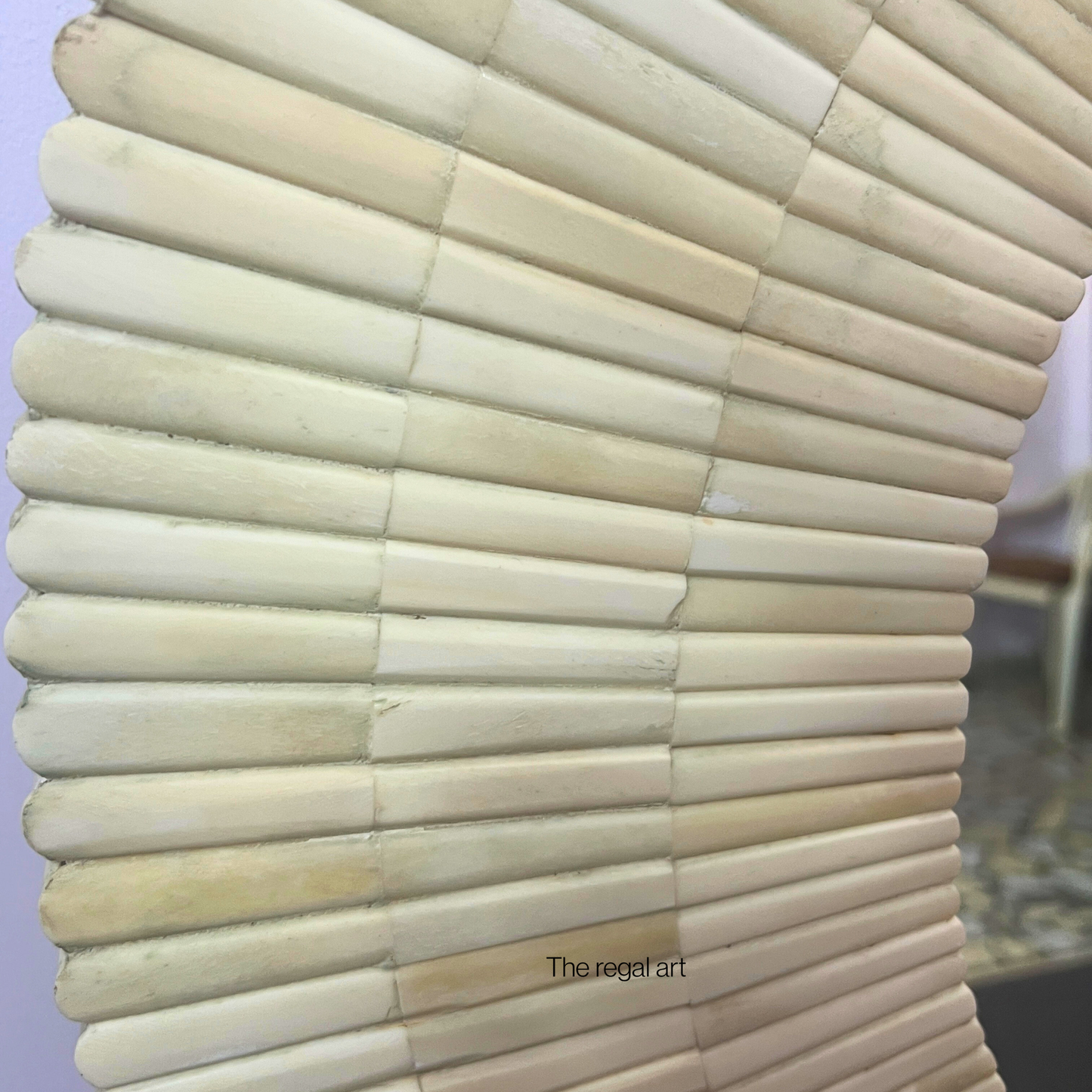 Handmade Bone Inlay Round Wall Mirror: Boho Decor