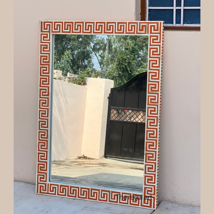Handmade Bone Inlay Wall Mirror – Rectangle Frame