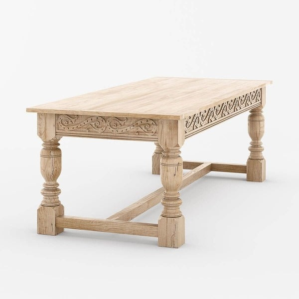 Rustic Solid Wooden Handmade Dining Table Furniture