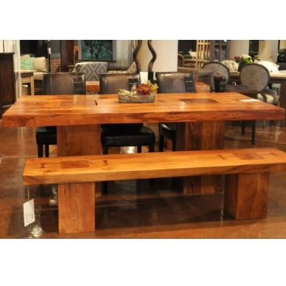 Rustic Solid Wooden Handmade Kitchen & Dining Room Table Furniture