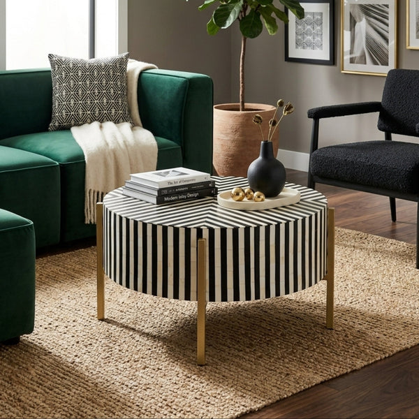 Handmade Bone Inlay Coffee Table | Luxury Home Decor