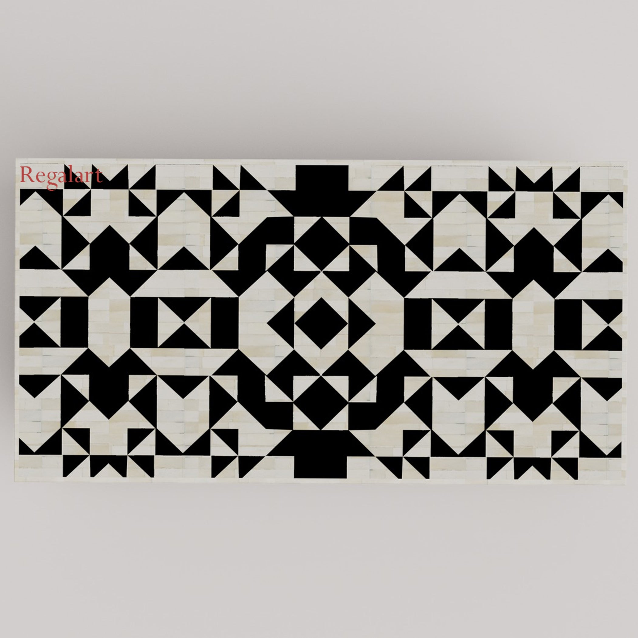 Luxury Black Bone Inlay Coffee Table for Living Room