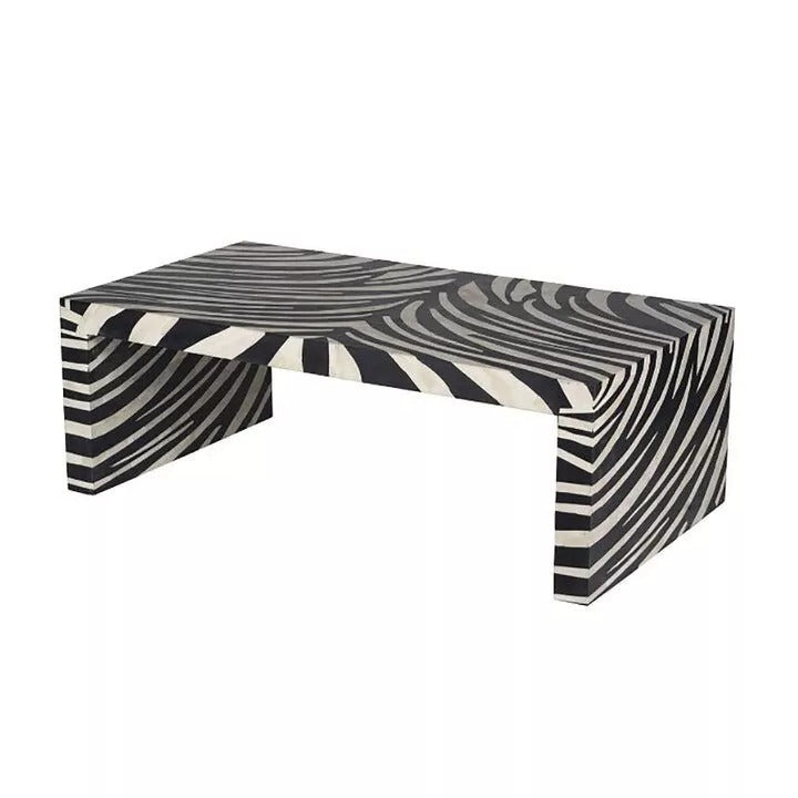 Bone Inlay Coffee Table, Canter Table Wood Modern Pattern Home Decor Furniture